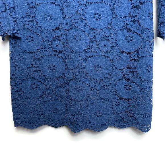 NANETTE LEPORE Lace Dress with Black Velvet Bow Long Sleeve Size 8 - Picture 4 of 10